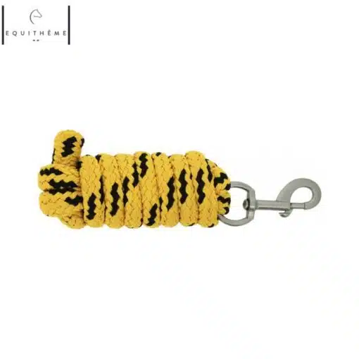 Longe de licol EQUITHÈME Jacquard jaune Sellerie Equinoxe Shop Fuveau