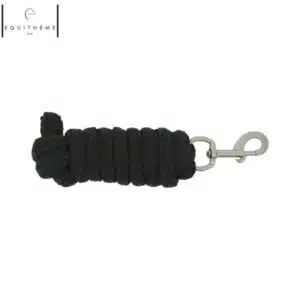 Longe de licol EQUITHÈME Jacquard noir Sellerie Equinoxe Shop Fuveau