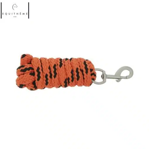 Longe de licol EQUITHÈME Jacquard orange Sellerie Equinoxe Shop Fuveau