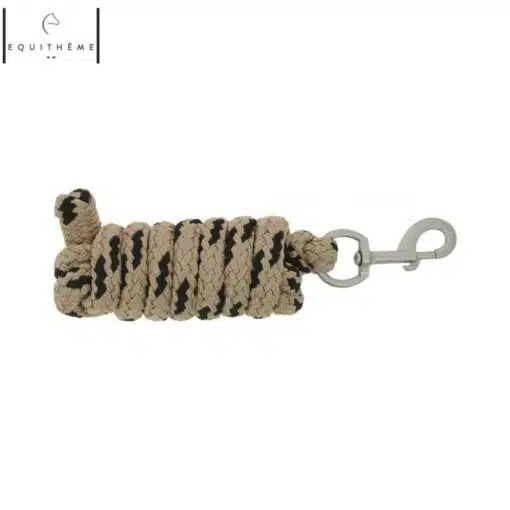 Longe de licol EQUITHÈME Jacquard taupe Sellerie Equinoxe Shop Fuveau