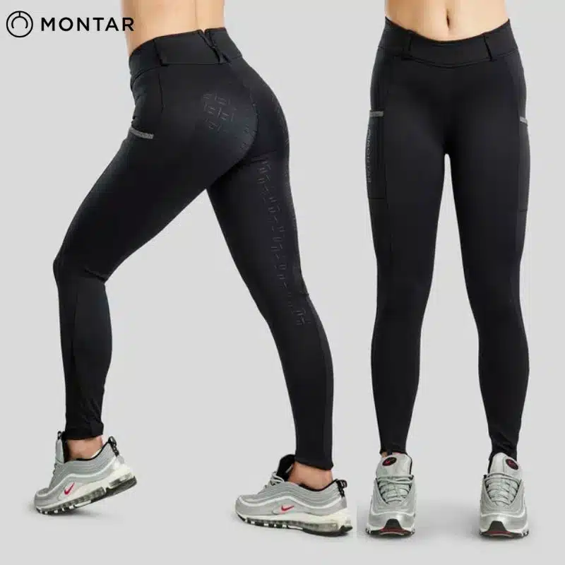 Pantalon d'équitation Legging MOGLORIA Noir CAVIAR TAPE HYBRID PULL-ON LIGHT SILVER GREY MONTAR SELLERIE EQUINOXE SHOP FUVEAU
