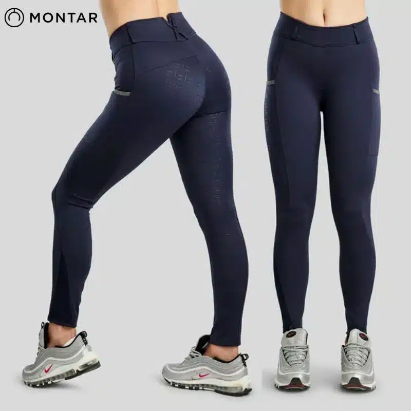 Pantalon d'équitation Legging MOGLORIA marine CAVIAR TAPE HYBRID PULL-ON LIGHT SILVER GREY MONTAR SELLERIE EQUINOXE SHOP FUVEAU