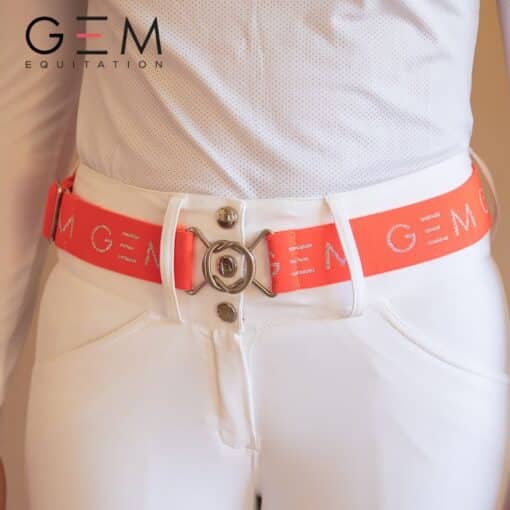 ceinture zaza corail GEM EQUITATION sellerie équinoxe shop fuveau