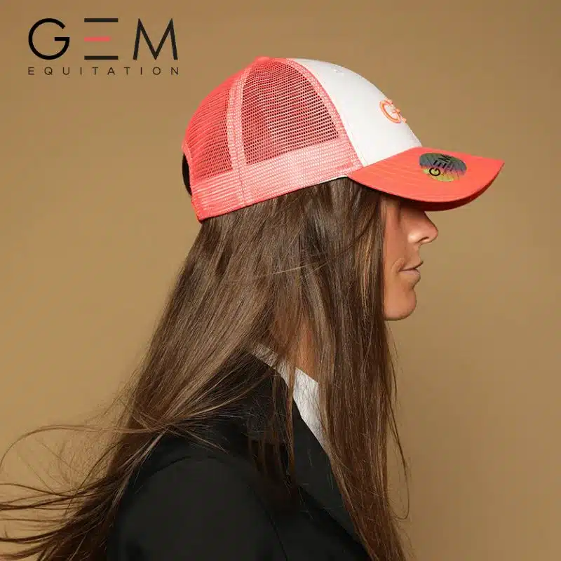 Casquette mesh Ninja Corail GEM EQUITATION sellerie équinoxe shop fuveau