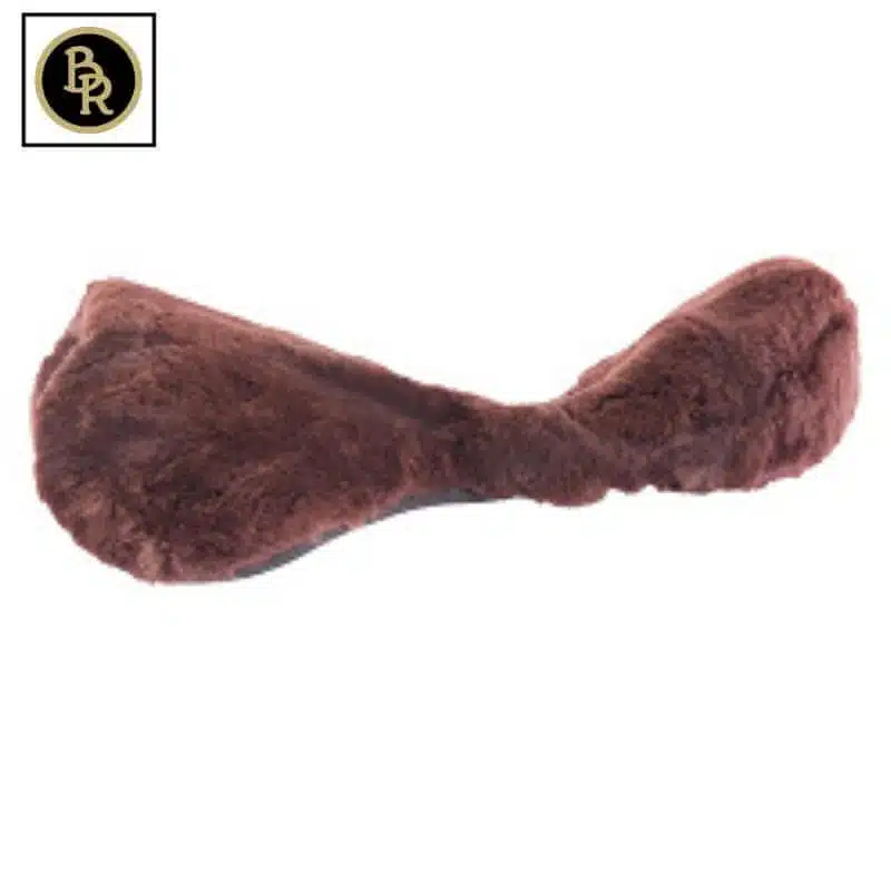 Dessus de selle mouton choco BR Sellerie Equinoxe Shop Fuveau