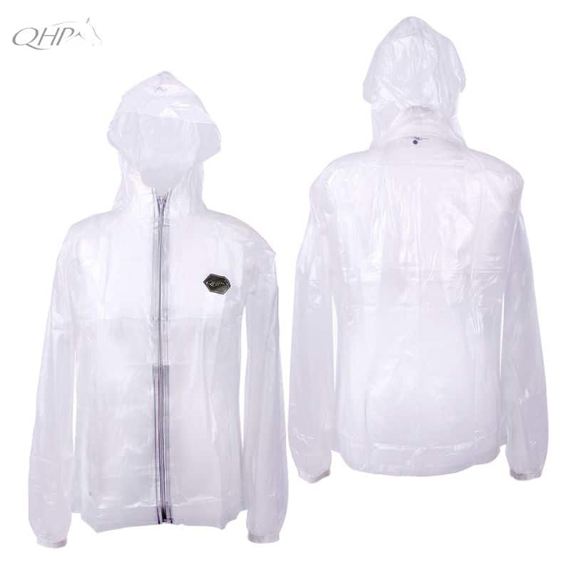 Imperméable transparent d'équitation QHP SS25 Sellerie Equinoxe Shop Fuveau