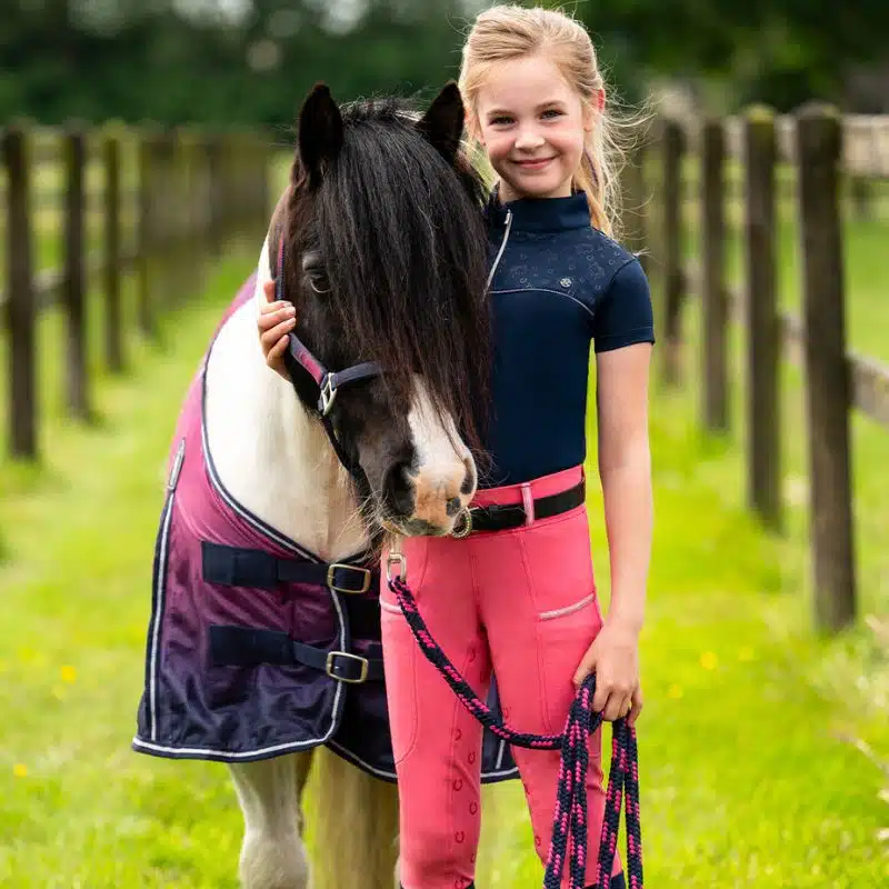 Pantalon d'équitation Legging Jaily Junior full grip QHP SS25 Sellerie Equinoxe Shop Fuveau