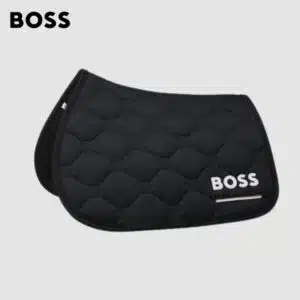 Tapis de selle TAPE PUMICE NOIR Hugo Boss Equestrian SS26 Sellerie Equinoxe Shop Fuveau
