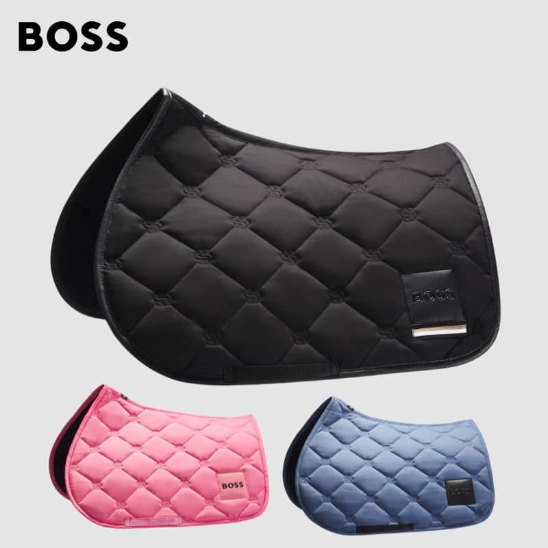 Tapis de selle monogrammes double B Hugo Boss Equestrian SS25 by Sellerie Equinoxe Shop Fuveau