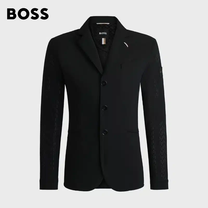 VESTE DE CONCOURS ANDREW MESH Hugo Boss Equestrian SS25 noir by Sellerie Equinoxe Shop Fuveau