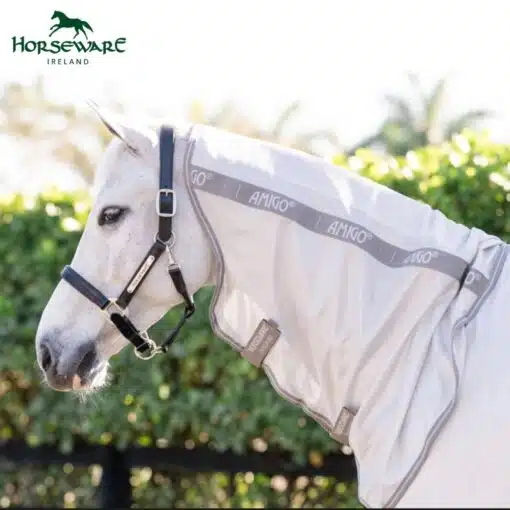 Chemise anti-mouches Amigo Integrated Fly Sheet gris Horseware Sellerie Equinoxe Shop