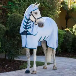 Chemise anti-mouches Anti UV AMIGO BUG RUG AZURE BLUE BLACK WHITE & BLUE Horseware Sellerie Equinoxe Shop