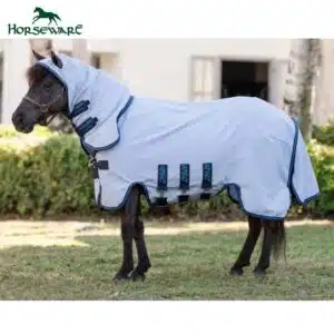 Chemise anti-mouches Anti UV AMIGO PETITE BUG RUG AZURE BLUE BLACK WHITE & BLUE Horseware Sellerie Equinoxe Shop