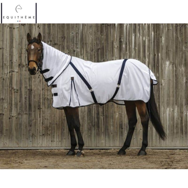 Chemise anti-mouches Mesh Combo blanc EQUITHÈME Sellerie Equinoxe Shop Fuveau