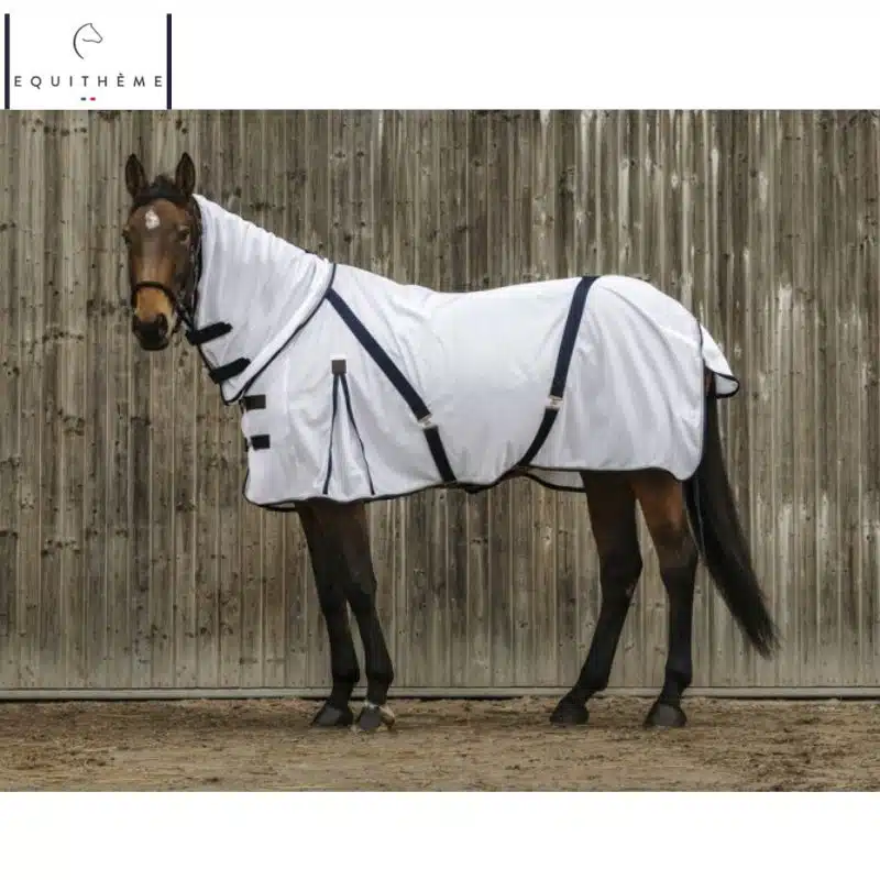 Chemise anti-mouches Mesh Combo blanc EQUITHÈME Sellerie Equinoxe Shop Fuveau