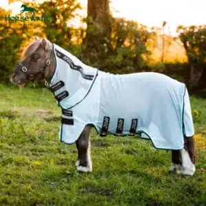 Chemise anti-mouches Sherry AMIGO PETITE BUG RUG AZURE BLUE BLACK WHITE & BLUE Horseware Sellerie Equinoxe Shop