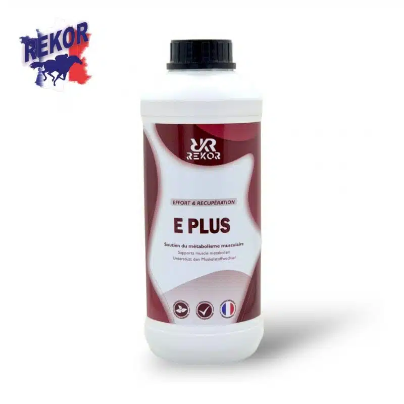Vitamine E PLUS REKOR intégrité musculaire du cheval 1L Sellerie Equinoxe Shop Fuveau