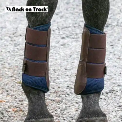 Guêtres Fermées droites 3D mesh Airflow marine choco cheval BACK ON TRACK Sellerie Equinoxe Shop fuveau