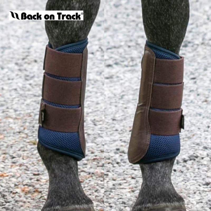 Guêtres Fermées droites 3D mesh Airflow marine choco cheval BACK ON TRACK Sellerie Equinoxe Shop fuveau