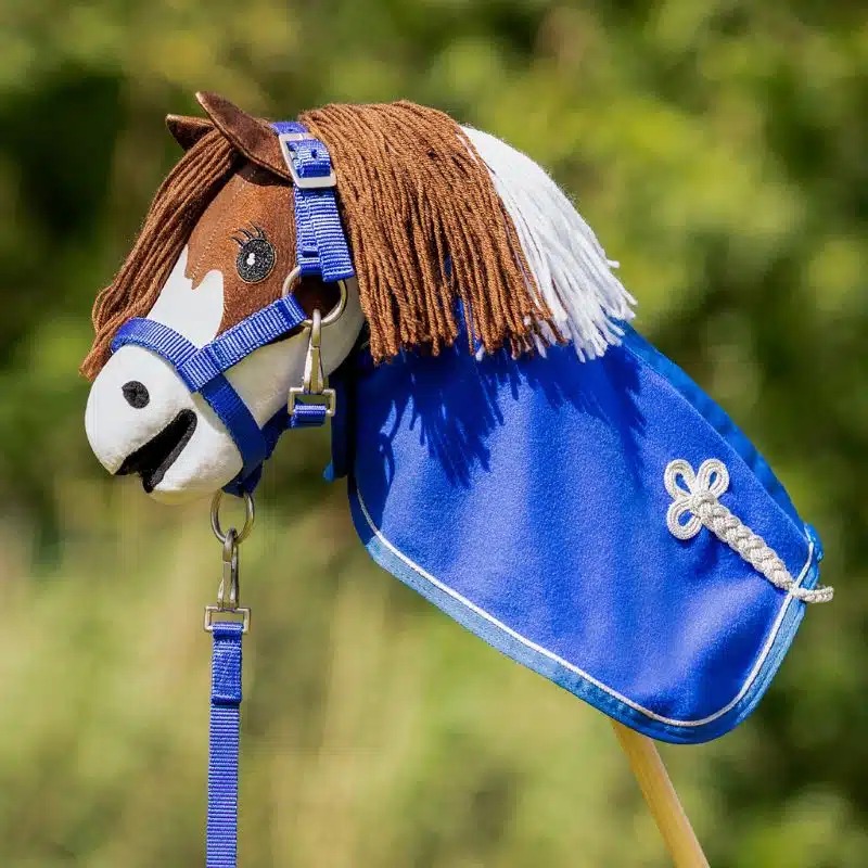 Hobby Horse Pie Alezan ensemble bleu roi QHP 5577 Sellerie Equinoxe Shop Fuveau