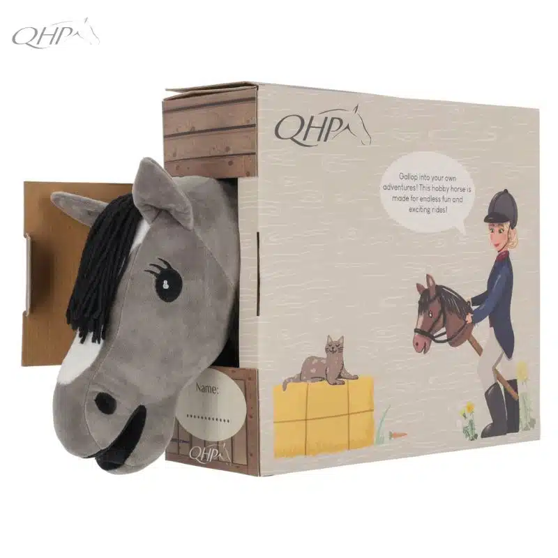 Hobby Horse QHP boite cheval gris Sellerie Equinoxe Shop Fuveau