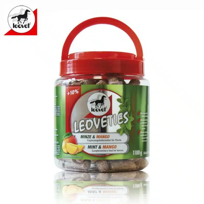 LEOVET Friandises pour chevaux Leoveties Menthe Mangue Sellerie Equinoxe Shop Fuveau
