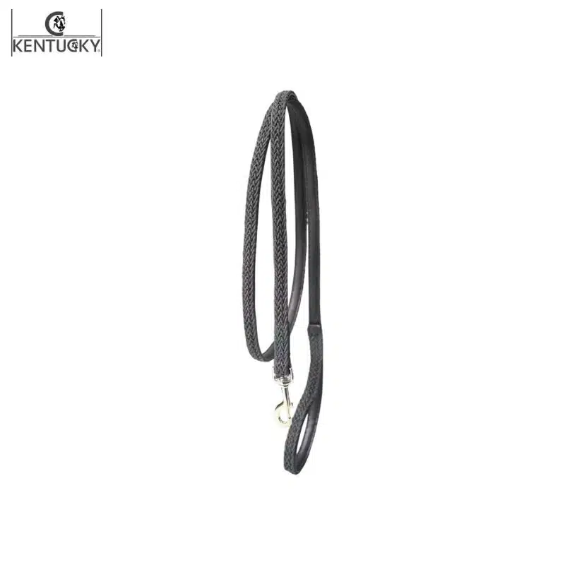 Longe de Licol Plaited Nylon gris Kentucky Horsewear Sellerie Equinoxe-Shop Fuveau