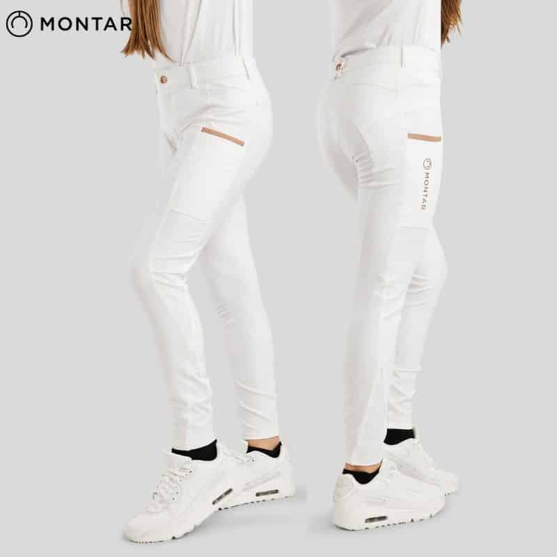 Pantalon d'équitation Millie breeches w. rosegold White Montar SELLERIE EQUINOXE SHOP