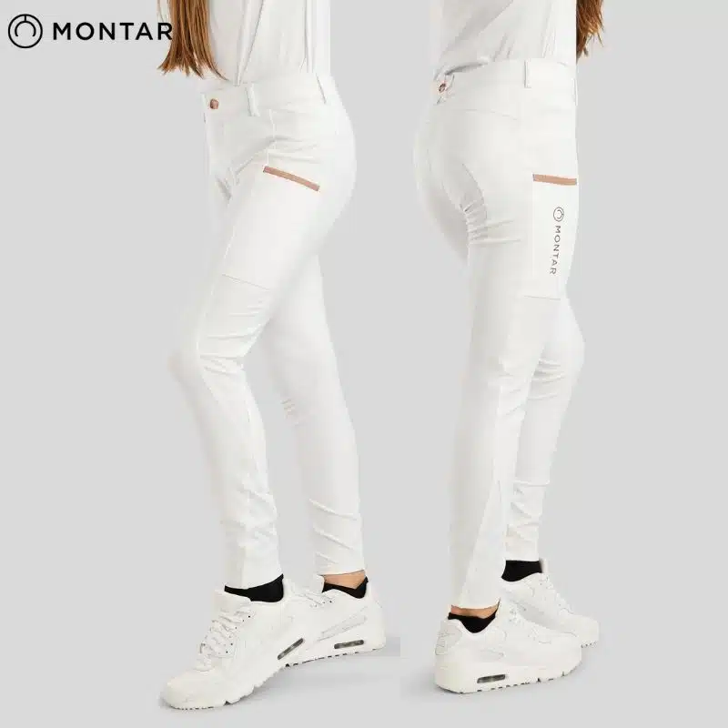 Pantalon d'équitation Millie breeches w. rosegold White Montar SELLERIE EQUINOXE SHOP