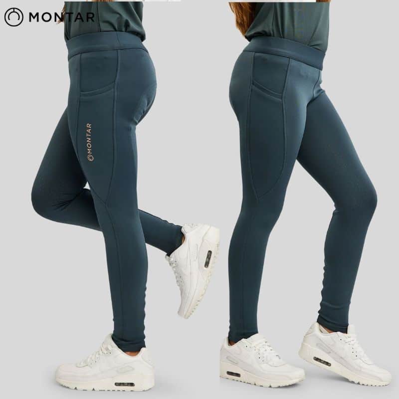 Pantalon d'équitation MoWinnie Bleu gris Montar SELLERIE EQUINOXE SHOP