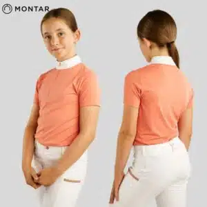 Polo de concours enfant MoViolet Watermelon Rose Gold Sellerie Equinoxe Shop