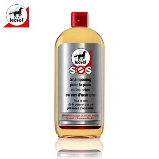 Shampoing assainissant SOS Parasites Anti-acariens LEOVET Sellerie Equinoxe Shop Fuveau