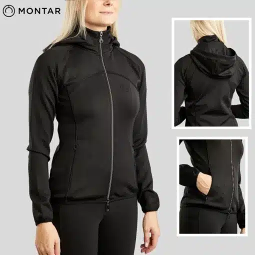 Veste d'équitation Softshell Jacket MoWendy Full Zip w. Lasercut Logo Warm black REBEL SS 25 Sellerie Equinoxe Shop Fuveau
