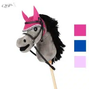 jouet-cheval-snackcounter-burger-qhp Bonnet Hobby Horse QHP pour cheval bâton, accessoire d'équitation pour enfant.