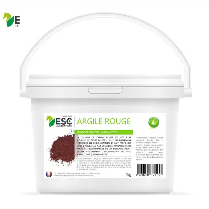 ARGILE ROUGE Circulation et décongestion cheval ESC LABORATOIRE Sellerie Equinoxe Shop Fuveau