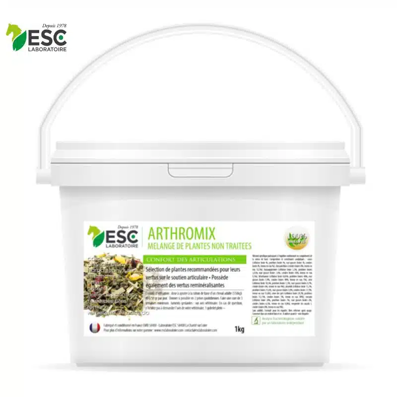 ARTHROMIX Raideurs et confort articulaire cheval ESC LABORATOIRE Sellerie Equinoxe Shop Fuveau