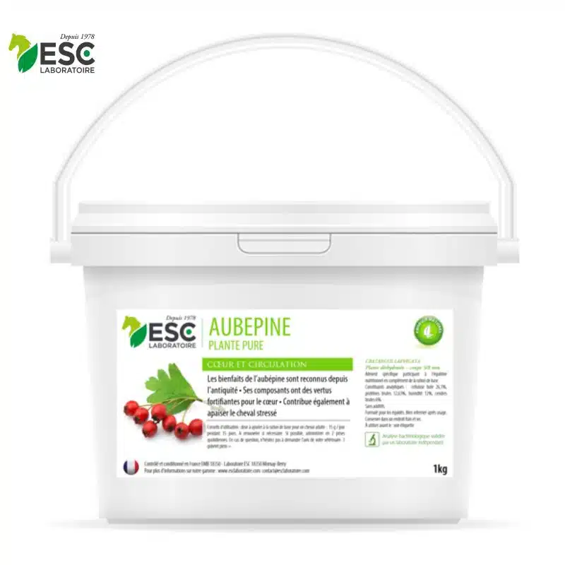 Aubépine plante pure ESC LABORATOIRE coeur circulation stress du cheval Sellerie Equinoxe Shop Fuveau