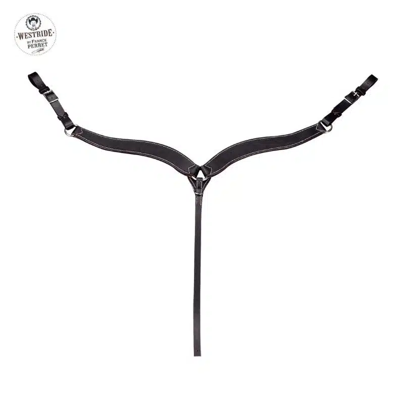 Collier de chasse western surpiqué noir WESTRIDE by Franck Perret Sellerie Equinoxe Shop Fuveau