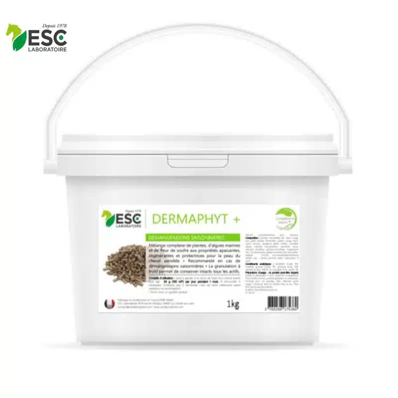 DERMAPHYT + Démangeaisons saisonnières cheval ESC LABORATOIRE Sellerie Equinoxe Shop Fuveau