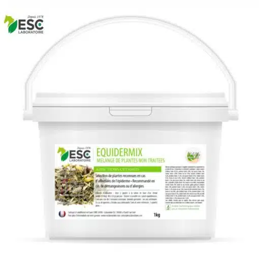 EQUIDERMIX Démangeaisons saisonnières cheval Mélange de plantes ESC LABORATOIRE Sellerie Equinoxe Shop Fuveau