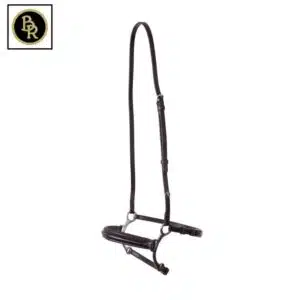 Muserolle demi-lune noir argent BR Sellerie Equinoxe Shop Fuveau
