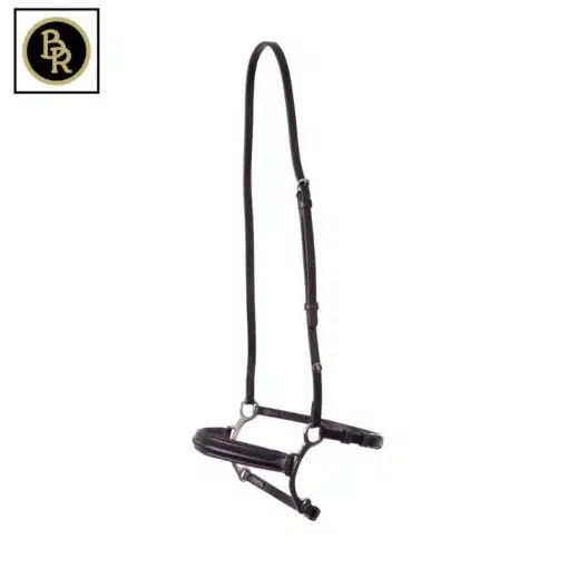 Muserolle demi-lune noir argent BR Sellerie Equinoxe Shop Fuveau