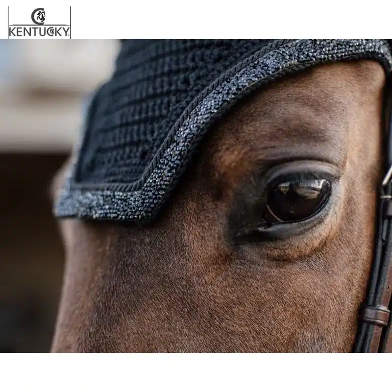Bonnet anti-mouches Glitter Stone 42625 noir Kentucky Horsewear Sellerie Equinoxe