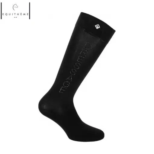 Chaussettes Jeanne dressage noir EQUITHÈME Sellerie Equinoxe Shop Fuveau