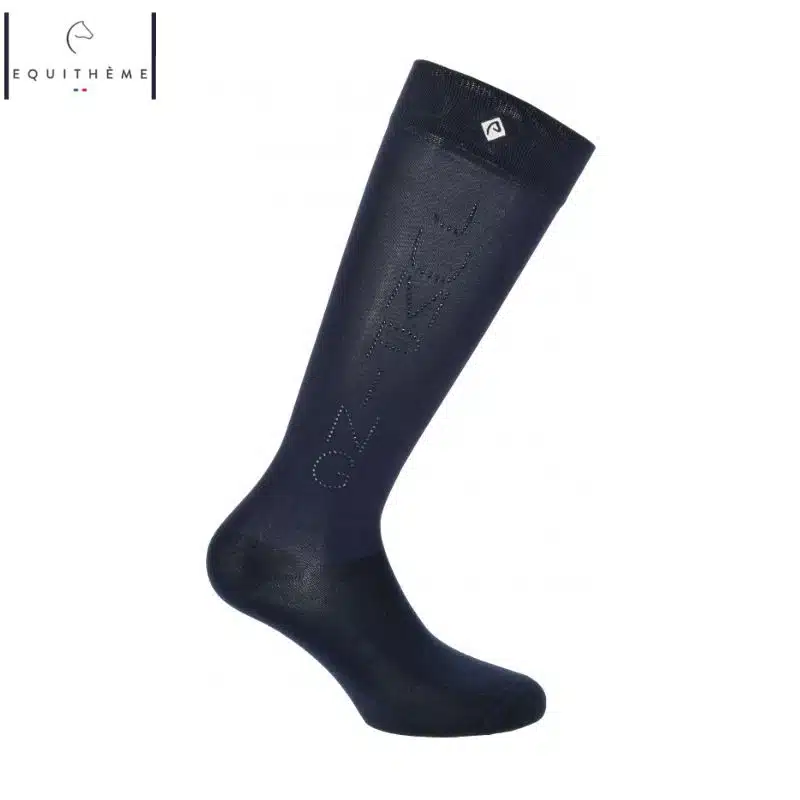 Chaussettes Jeanne jump marine EQUITHÈME Sellerie Equinoxe Shop Fuveau