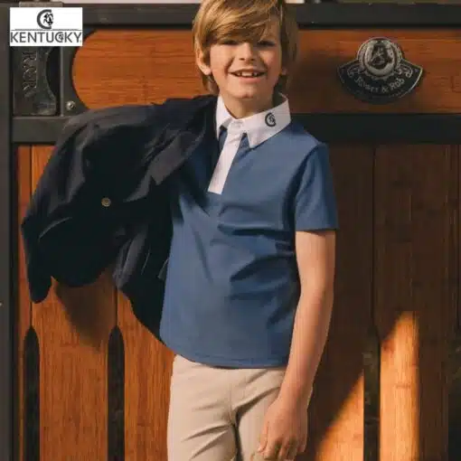 Osaka kids boy show shirt short sleeve navy 32011-03 Kentucky Horsewear Sellerie Equinoxe-Shop Fuveau Kentucky Horsewear Sellerie Equinoxe-Shop Fuveau