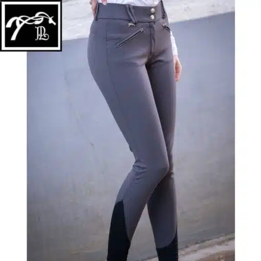 Pantalon d'Équitation Rocky gris foncé Pénélope Store Sellerie Equinoxe Shop Fuveau
