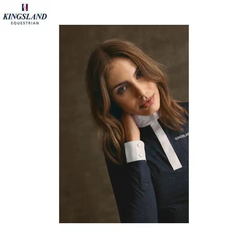Polo de concours KLGloria tissu pailleté KINGSLAND Sellerie Equinoxe Fuveau