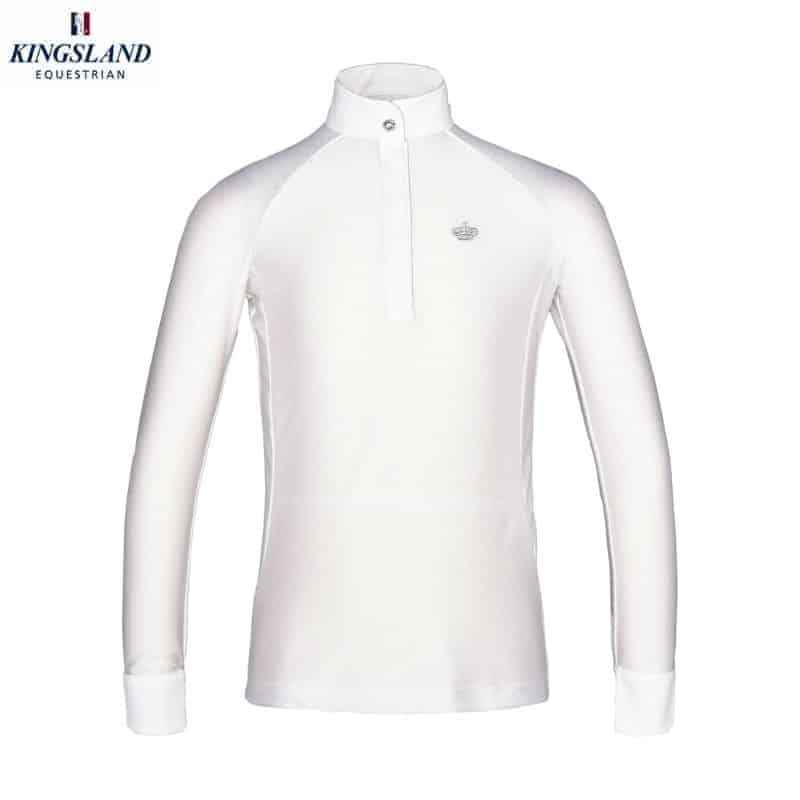 Polo de concours KLRoselyn blanc dame KINGSLAND Sellerie Equinoxe Fuveau