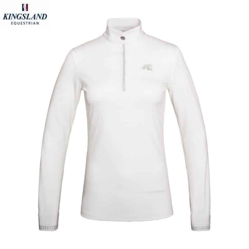 Polo de concours KLelora blanc KINGSLAND Sellerie Equinoxe Fuveau